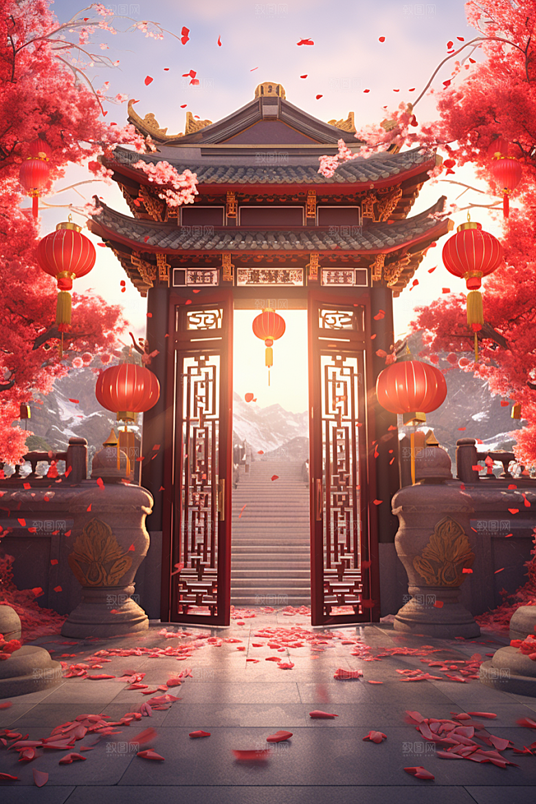 中式传统门楼热卖中国风背景图