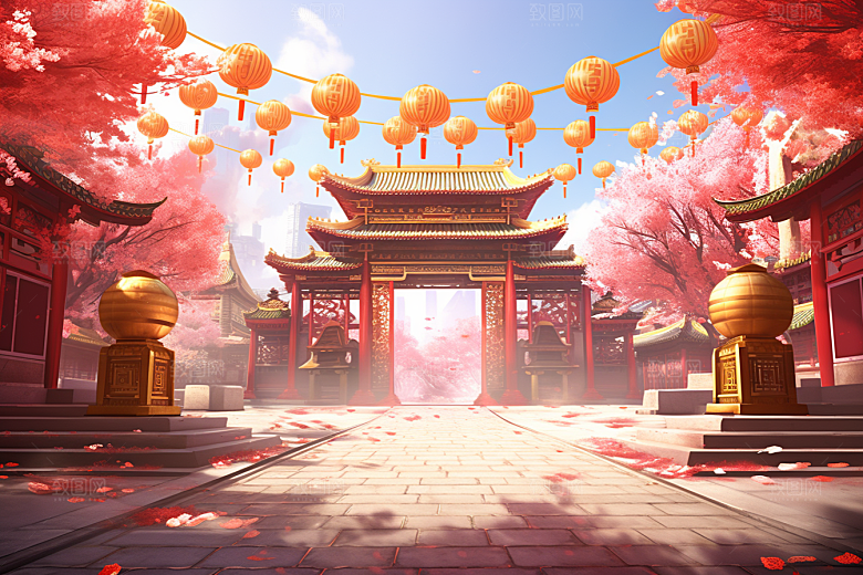 中式传统门楼热卖中国风背景图