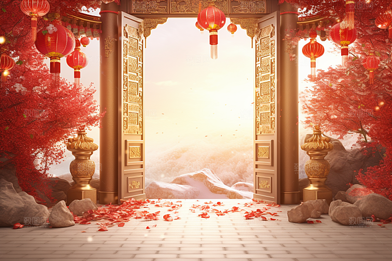 中式传统门楼热卖中国风背景图