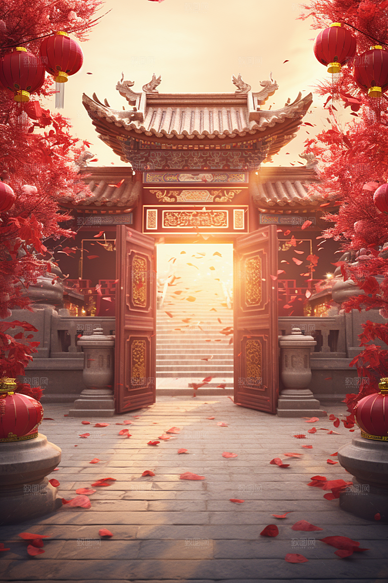 中式传统门楼热卖中国风背景图