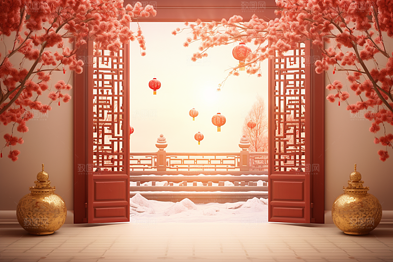 中式传统门楼热卖中国风背景图