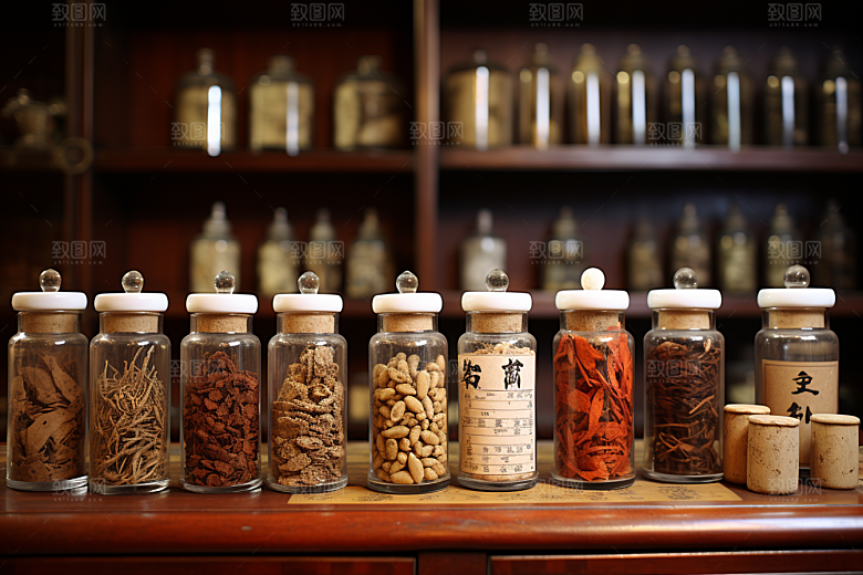 中药房店铺医疗摄影图