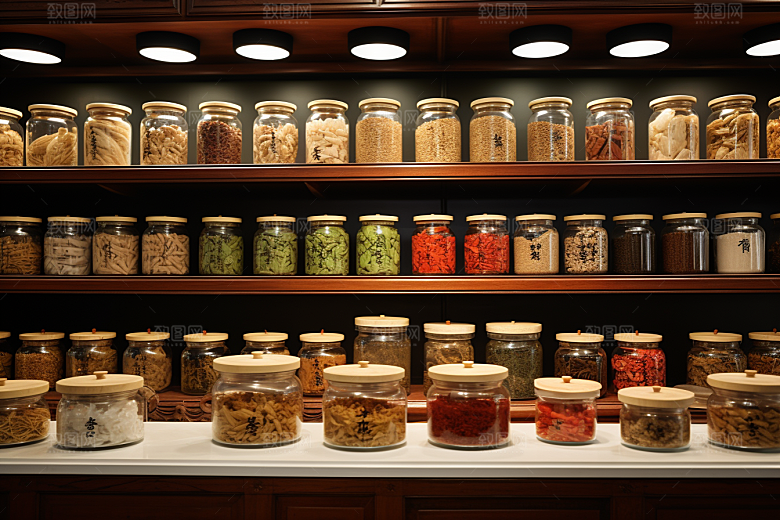 中药房店铺医药摄影图