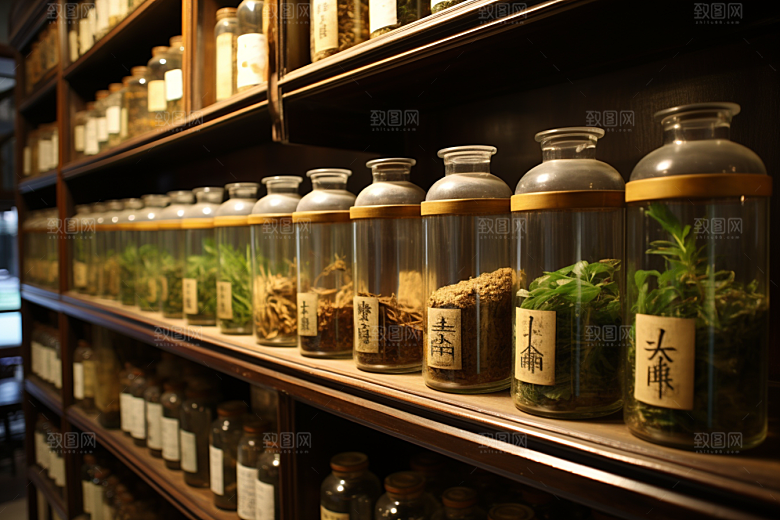中药房抓药店铺摄影图