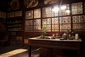 中药房抓药店铺摄影图