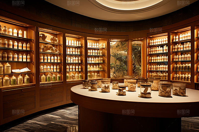 中药房店铺高清摄影图