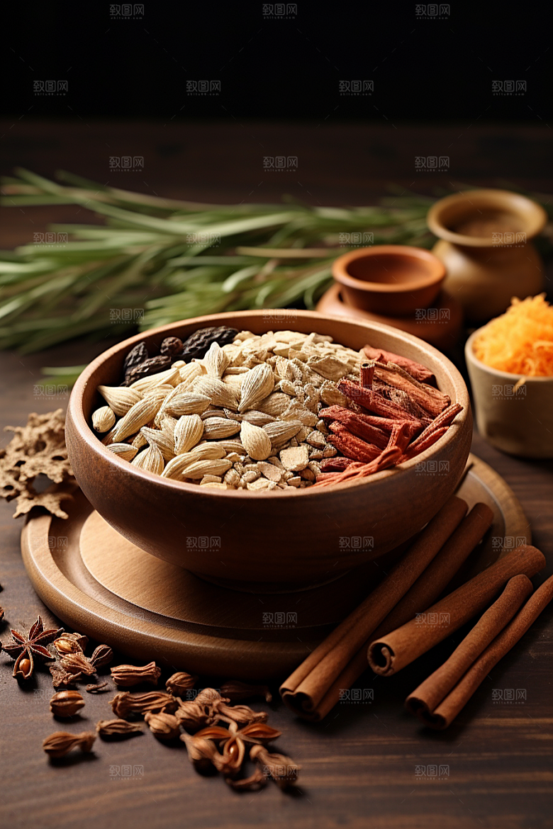 中药中医药方摄影图