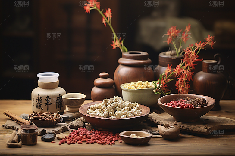 中药抓药中医摄影图