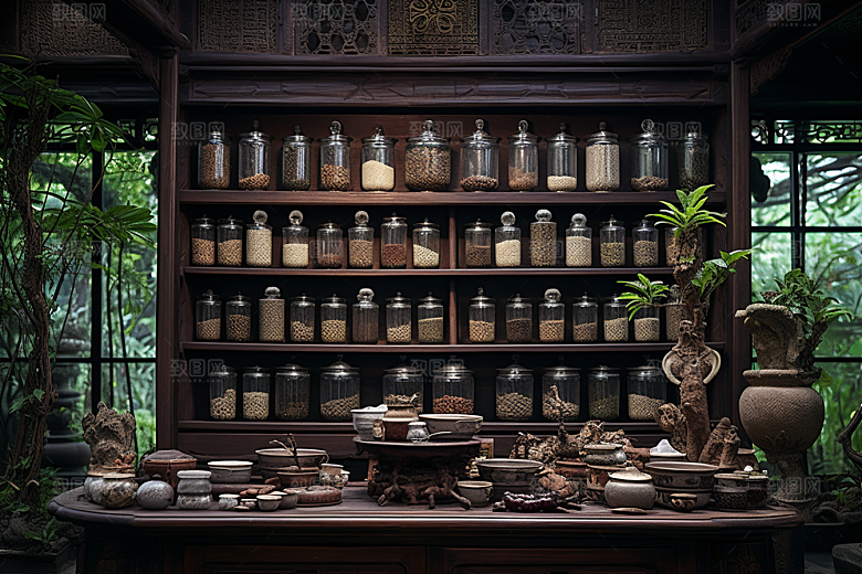中药中医草药摄影图