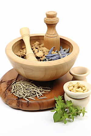 中药抓药草药摄影图