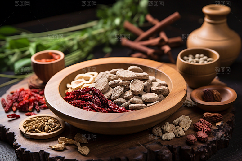 中药抓药健康摄影图