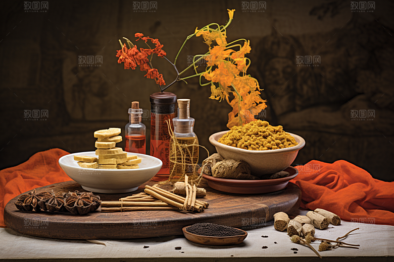 中药高清药方摄影图