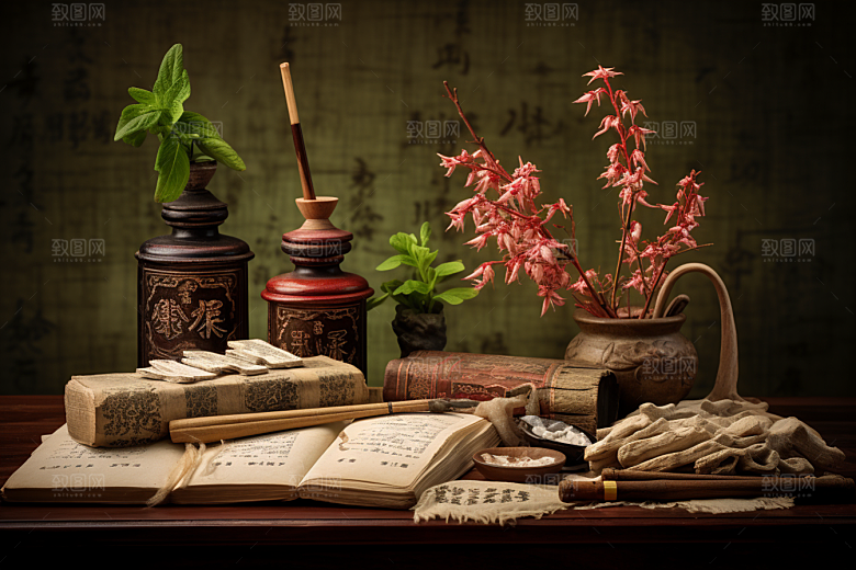 中药中医草药摄影图