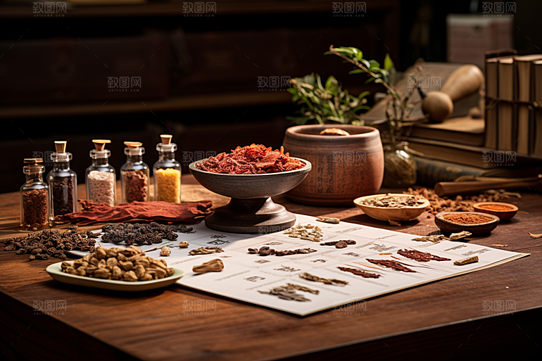 中药药方高清摄影图