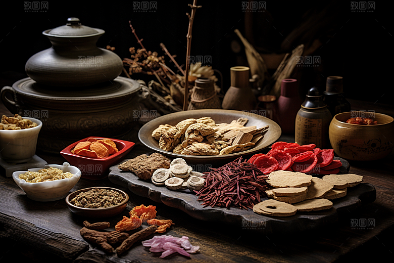 中药草药药方摄影图