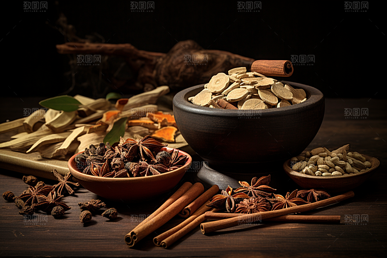中药药方医疗摄影图