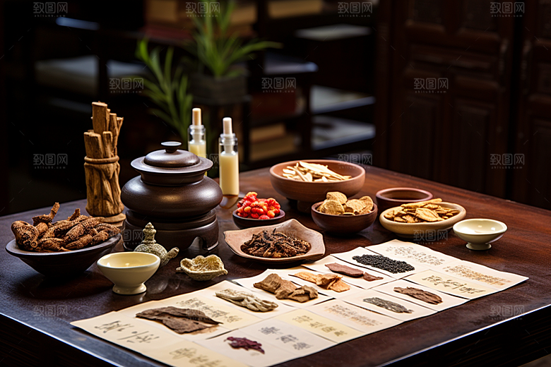 中药中草药医疗摄影图