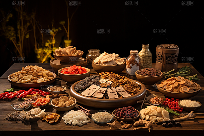 中药药方抓药摄影图