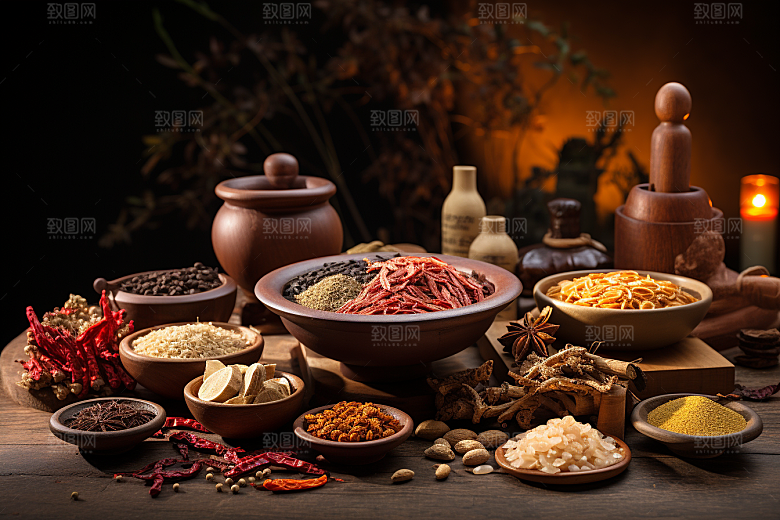中药中草药草药摄影图