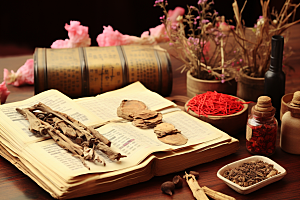 中药药方抓药摄影图