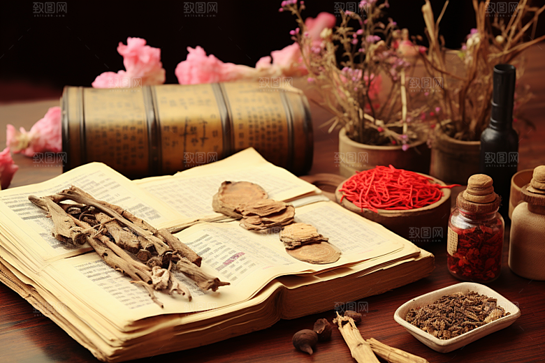 中药药方抓药摄影图
