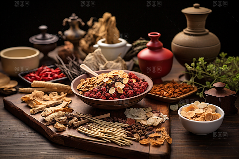 中药中草药健康摄影图