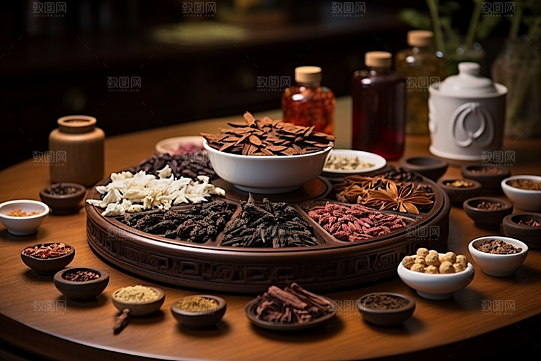 中药健康抓药摄影图