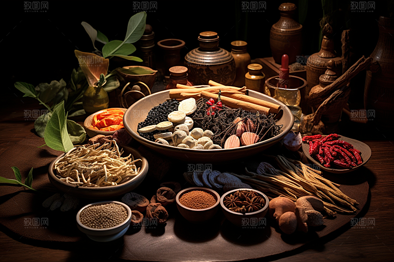 中药健康中草药摄影图