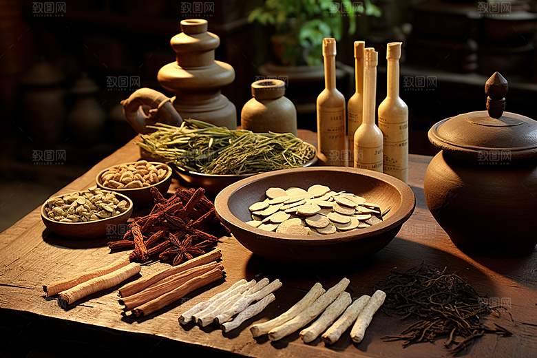 中药中草药草药摄影图