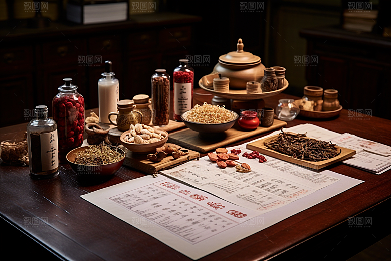 中药健康中草药摄影图