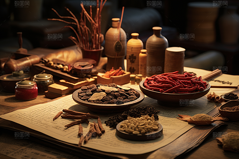 中药健康草药摄影图