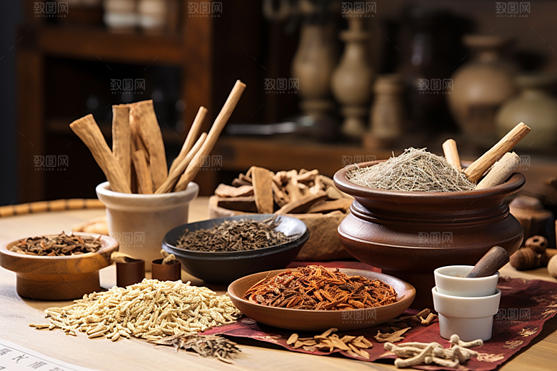 中药中草药医疗摄影图