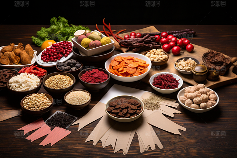 中药草药抓药摄影图