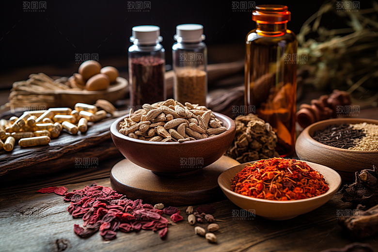 中药草药药方摄影图