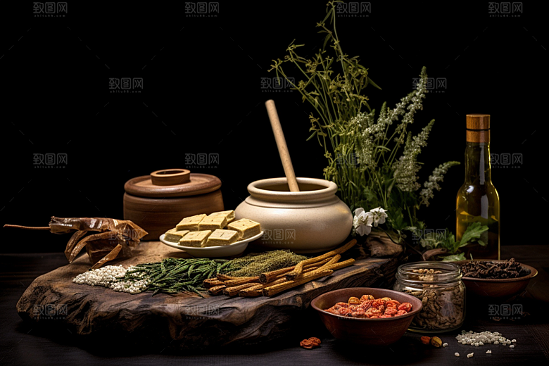 中药抓药中医摄影图