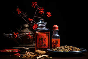 中药药方健康摄影图