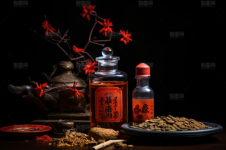 中药药方健康摄影图