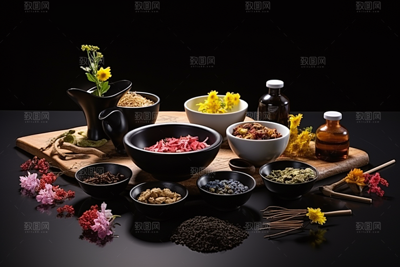 中药健康抓药摄影图