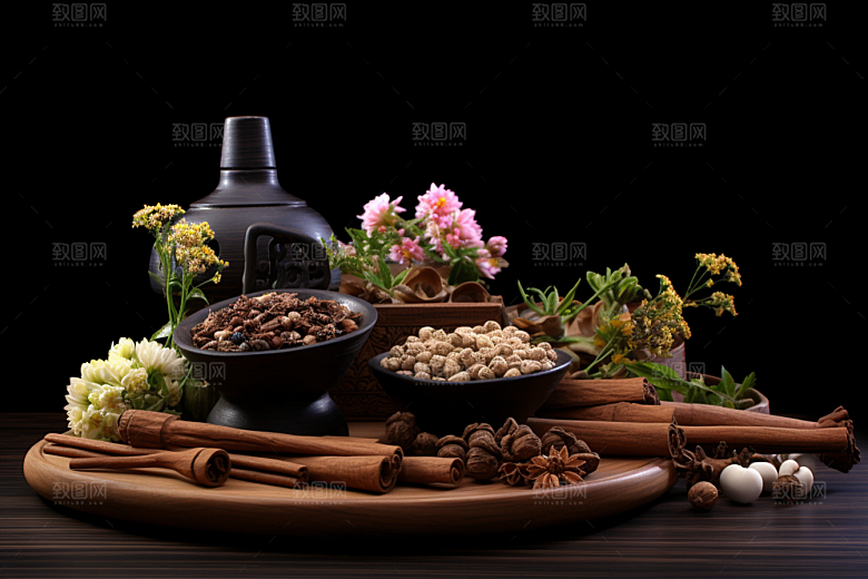 中药抓药健康摄影图