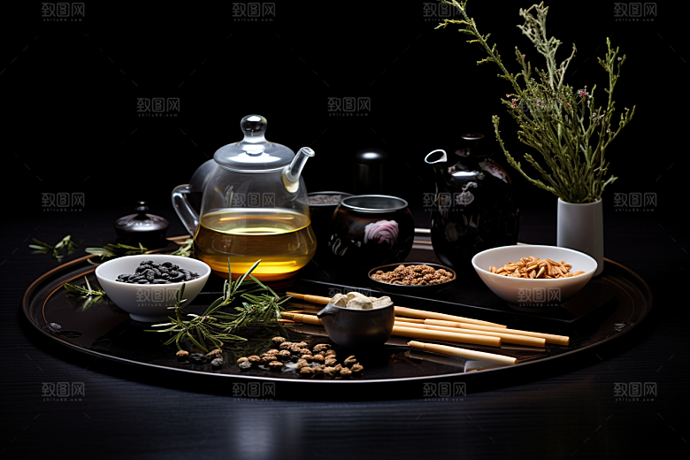中药健康中草药摄影图