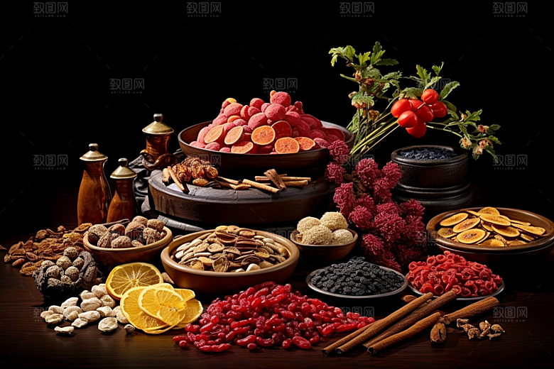 中药药方抓药摄影图
