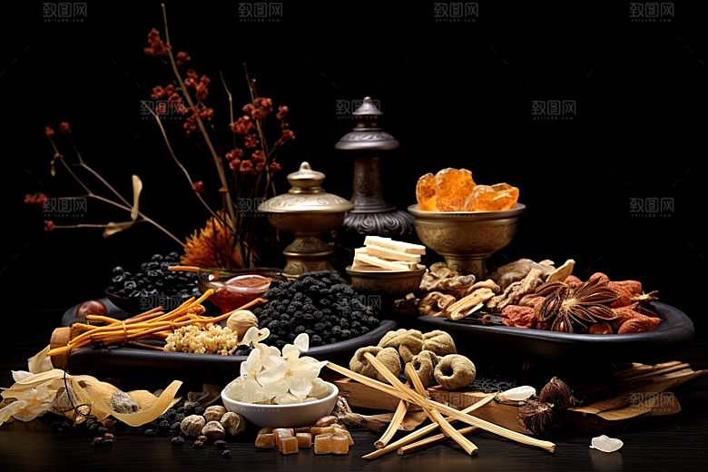 中药中草药健康摄影图