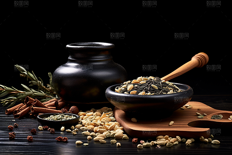 中药中医草药摄影图