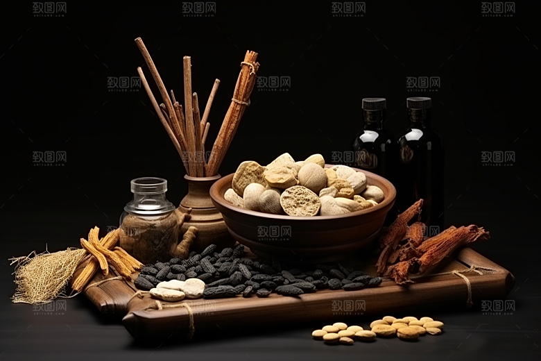 中药抓药高清摄影图