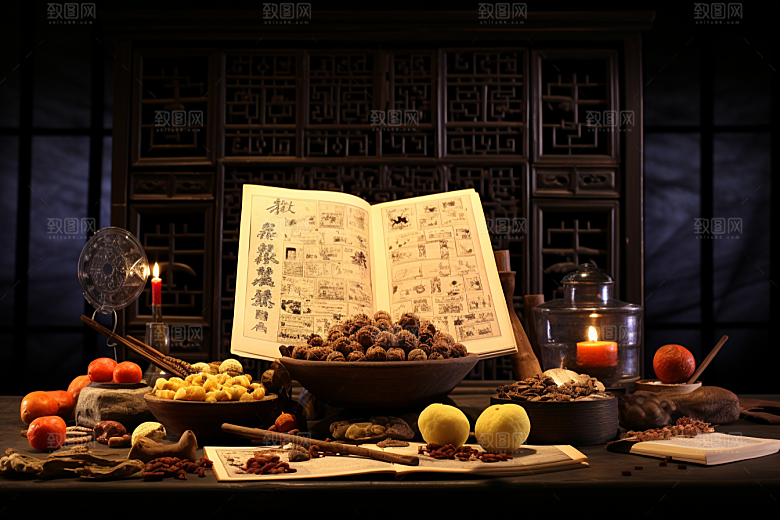 中药抓药中医摄影图