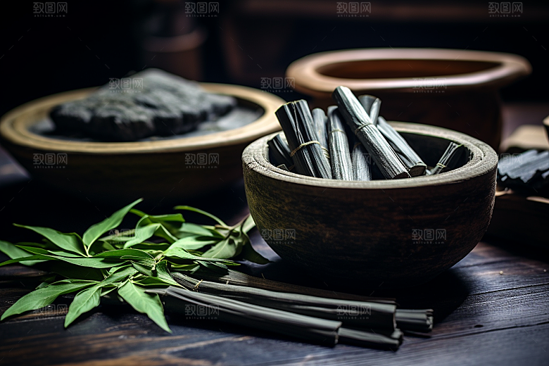 中药高清药方摄影图