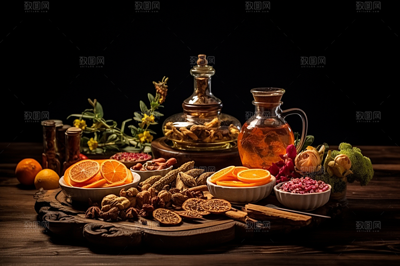 中药中草药医疗摄影图