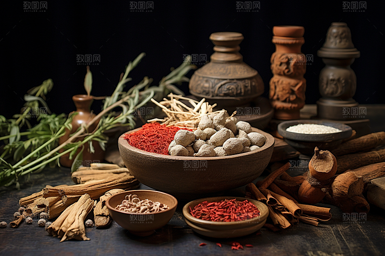 中药高清药方摄影图