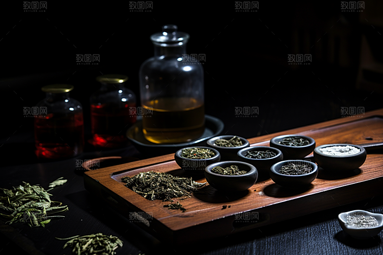 中药健康药方摄影图