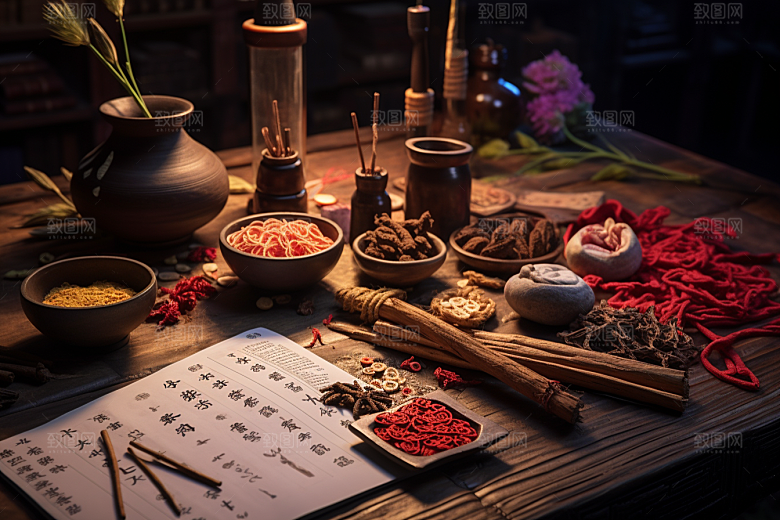 中药健康草药摄影图
